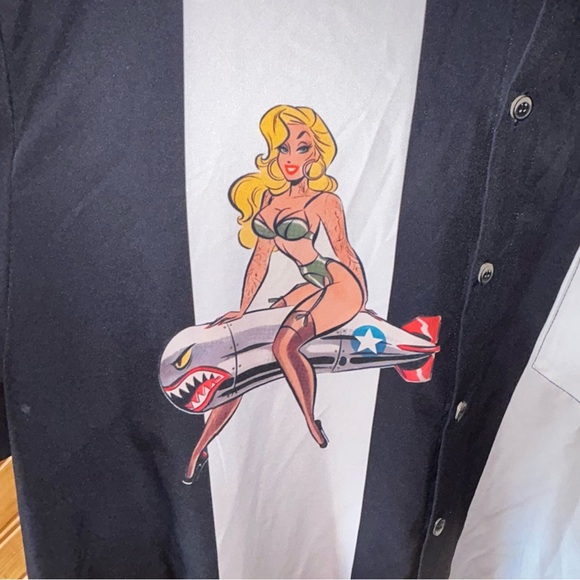 royaura hawaiian shirt PIN UP girl on A10 inspired bomb - Picture 2 of 4